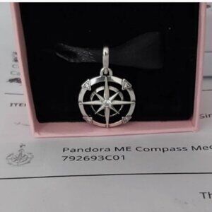 Auth PANDORA Sterling Silver *RETIRED* Pandora ME Compass Medallion 792693C01